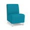 Lesro Siena Lounge Reception Armless Guest Chair, Brushed Steel, OH Waterfall Upholstery SN1102 - alternate 1